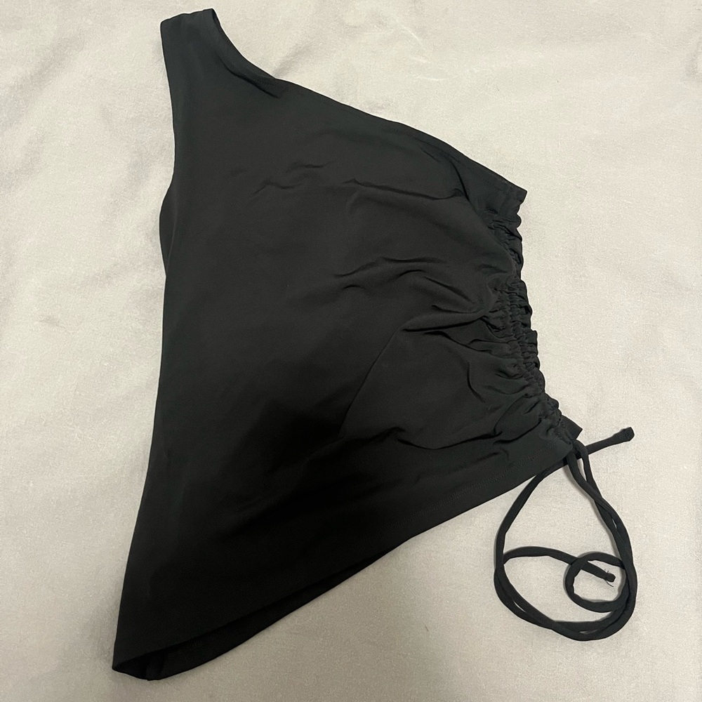 Garage one shoulder ruched top